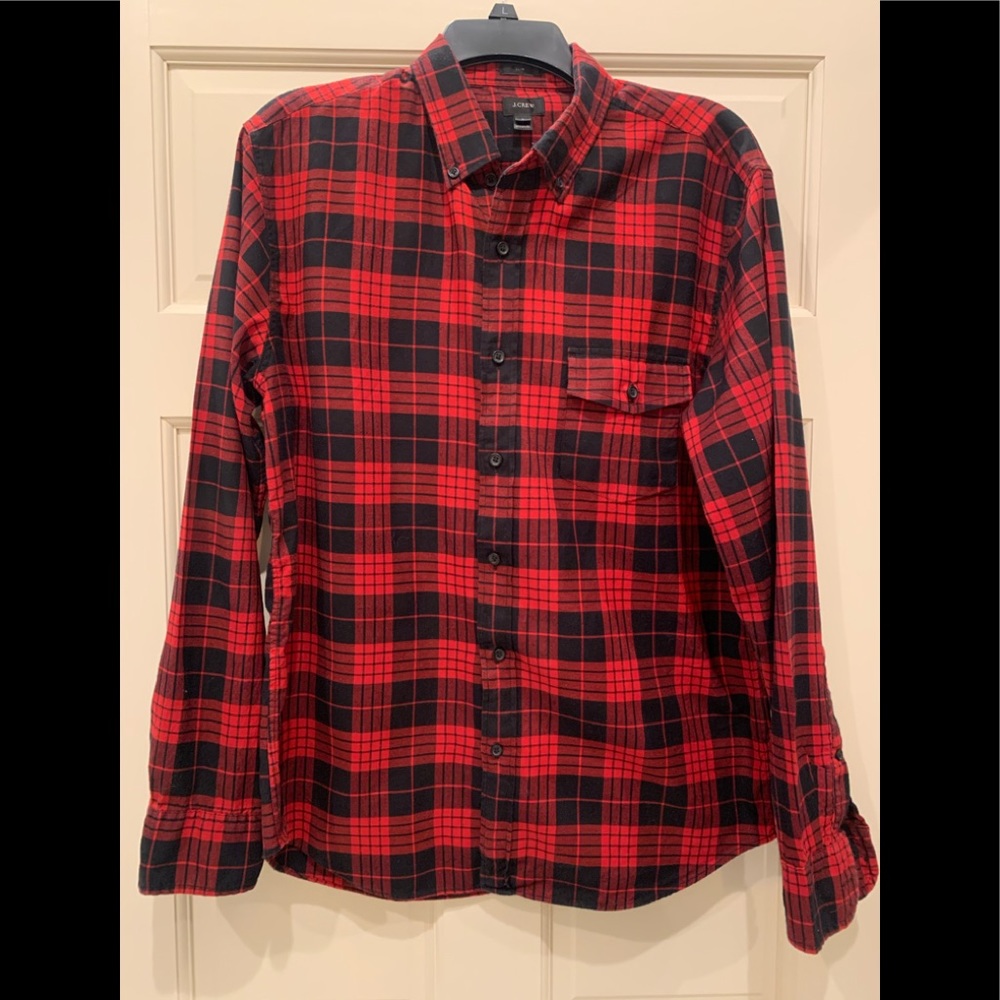 J Crew men’s Buffalo print flannel shirt